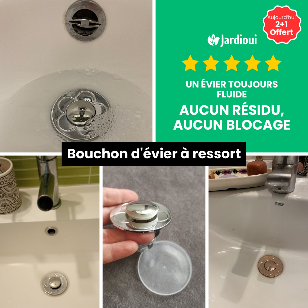 Bouchon d'évier à ressort