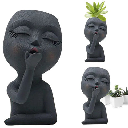 Jardioui 2 Pots (29.90 €/ pcs) Pot de Fleur Visage Contemplatif