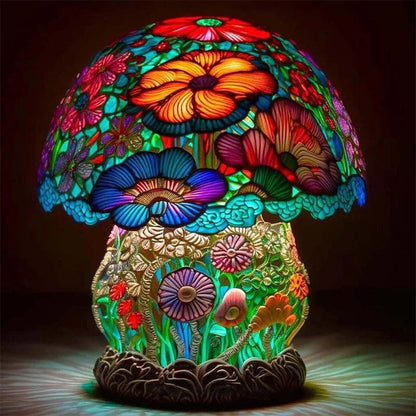 Jardioui Buissons de fleurs Lampe de Table Champignon Mystique