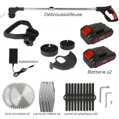 Jardioui Coupe-Bordures Sans Fil 3-en-1