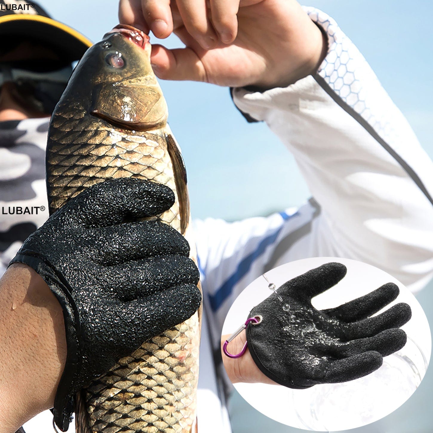 Jardioui Gants de Pêche Antidérapants Premium