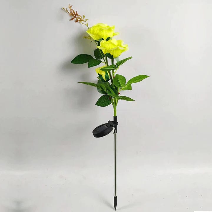 Jardioui Jaune / 1 Paquet Lampe Rose Florale Solaire Lumineuse