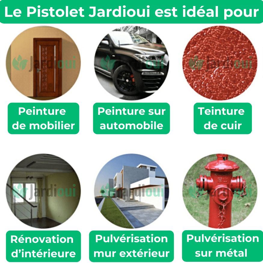 Jardioui Pistolet à Peinture Portatif Magique (+Batterie Offerte)