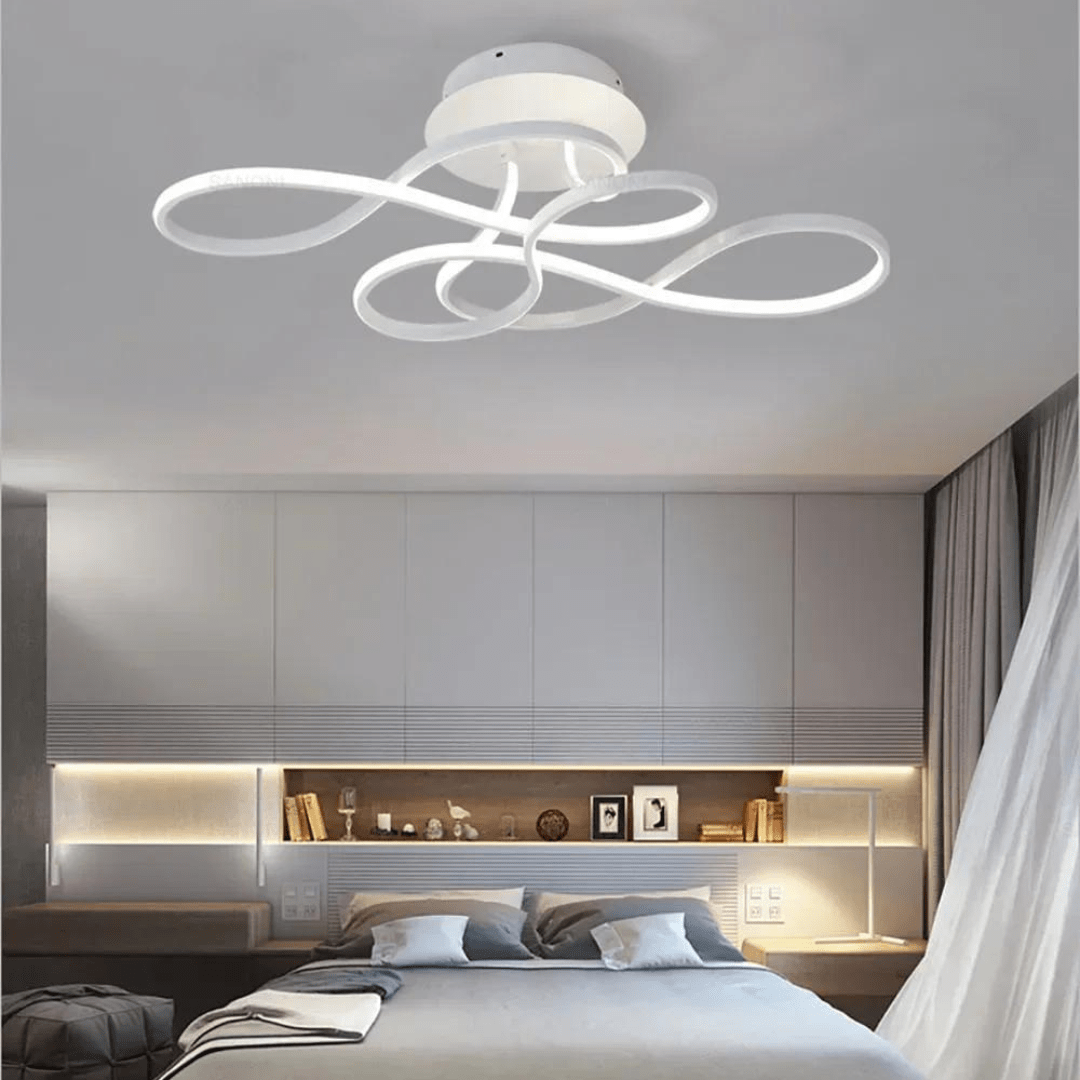 Jardioui Plafonnier Design LED en Volutes Élégant