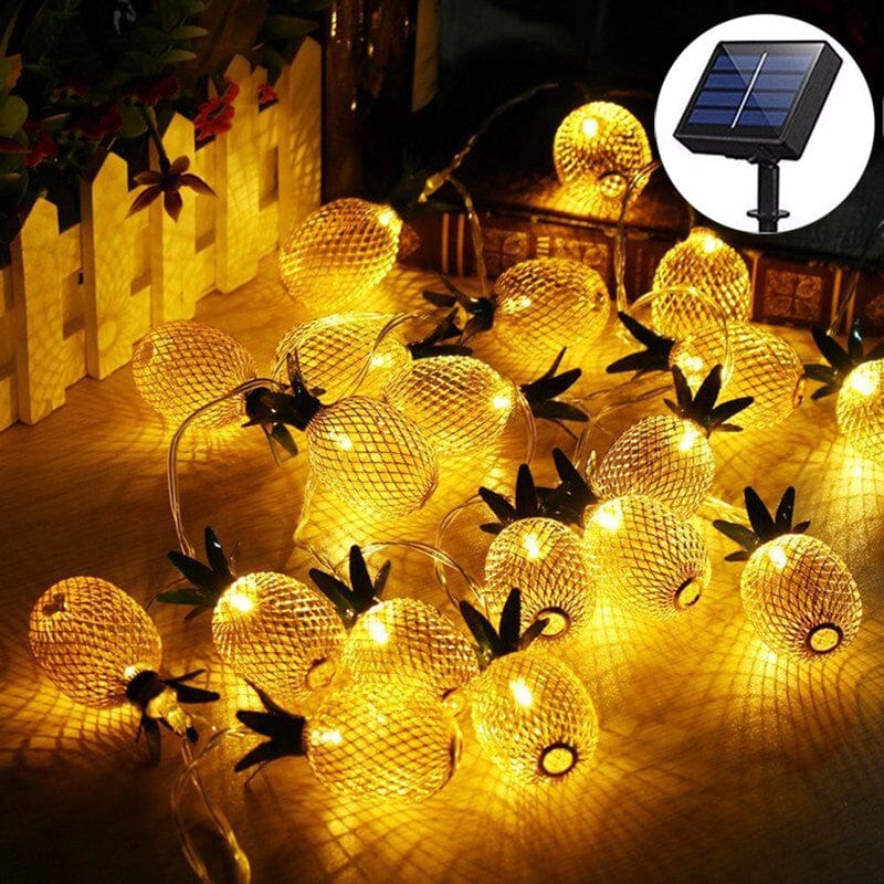 frJardioui Guirlande Solaire 5M 20LED Guirlande Solaire Mini Ananas