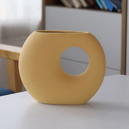 frJardioui Jaune Vase en Céramique "Novità"